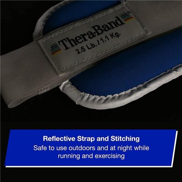 THERABAND Ankle Weights, Comfort Fit Wrist & Ankle Cuff Weight Set, Adjustable - Picture 6 of 7